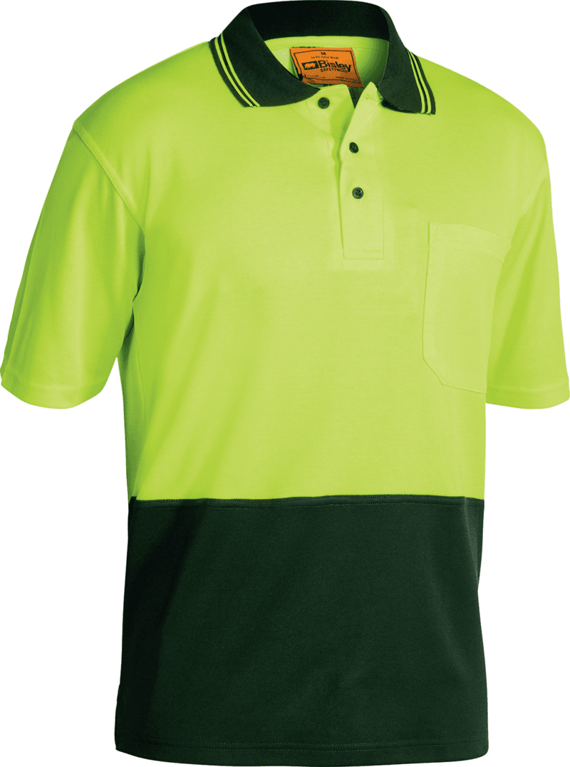 Bisley BK1234 Hi-Vis 2 Tone Safety, Polo Shirt. Cotton / Polyester. Short Sleeve