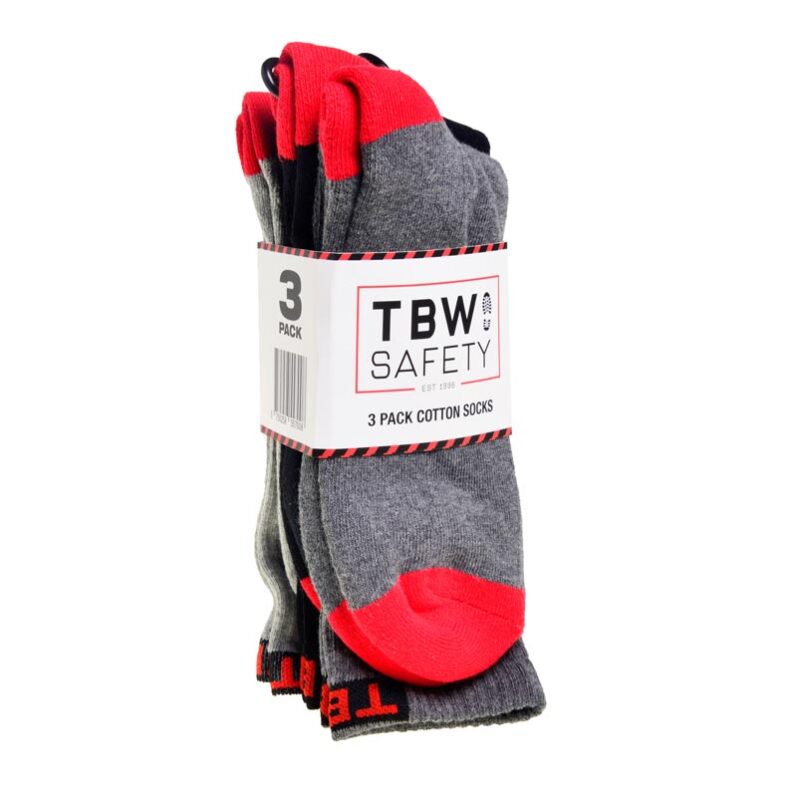 TBW Cotton Socks For Work Boots. Suit Redback Oliver Blundstone Mongrel - 3 PACK