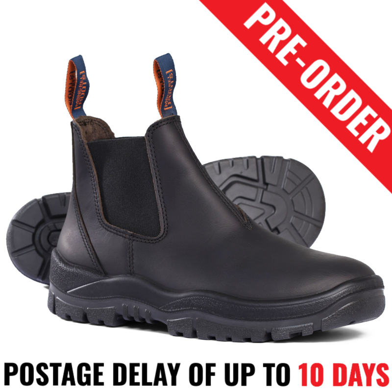 Mongrel 916020 Black Elastic Side Soft Toe Work Boot