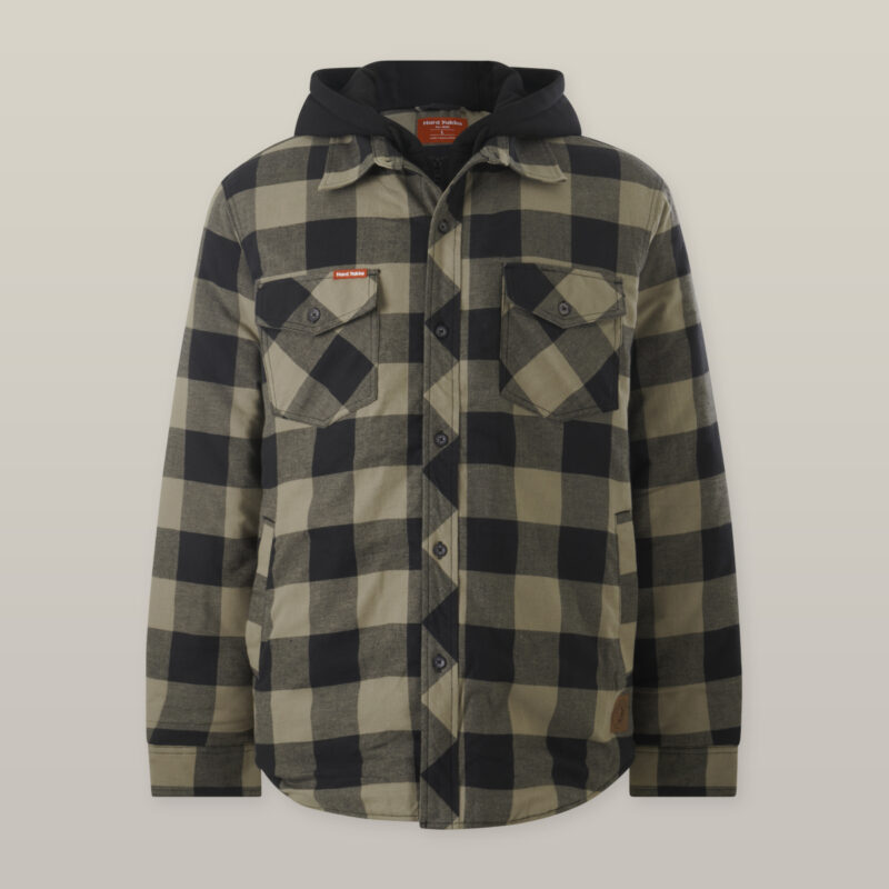 Hard Yakka Y06690 Quilted Flannel Hooded Shacket
