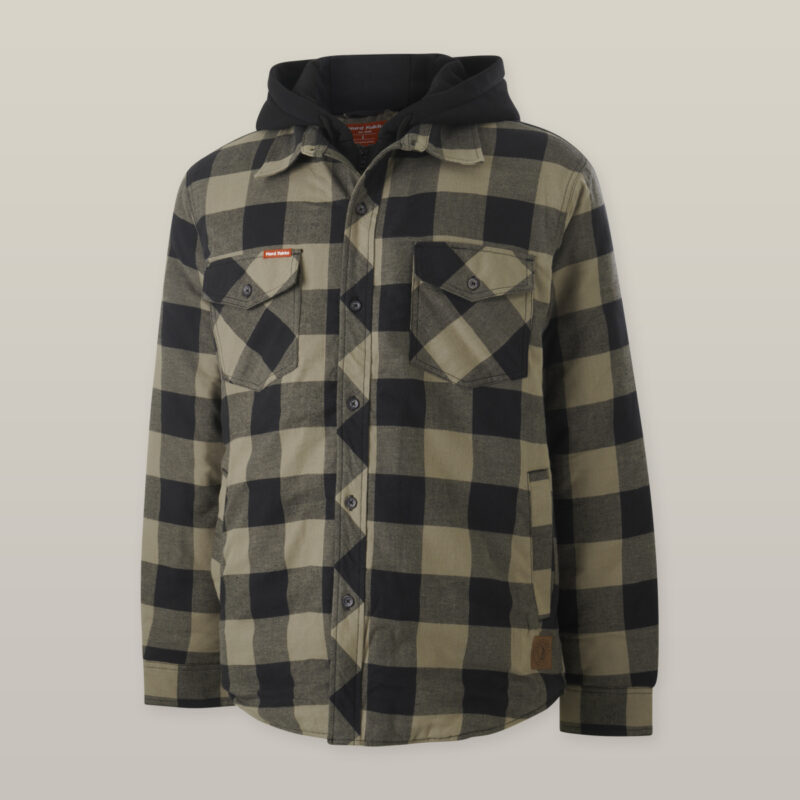 Hard Yakka Y06690 Quilted Flannel Hooded Shacket