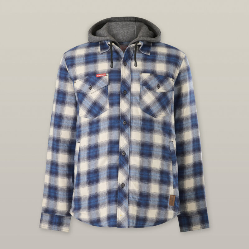 Hard Yakka Y06690 Quilted Flannel Hooded Shacket