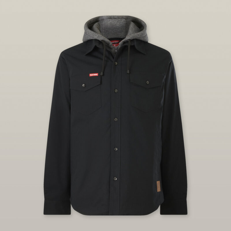 Hard Yakka Y06691 Quilted Solid Shacket - Black