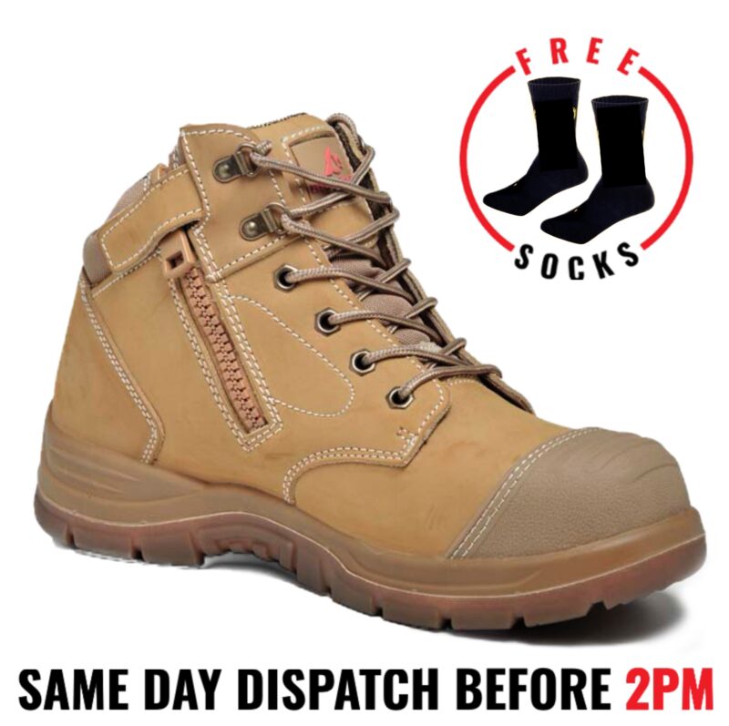 Ridgeback "Digger" Zip Side Safety Boot - Wheat